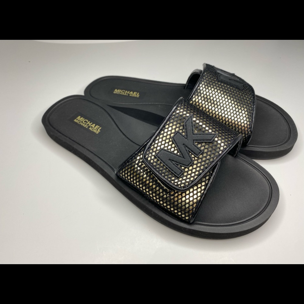Michael Kors Palmer Slide Net Mesh Sandals Slipper